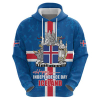 Iceland Icelandic National Day Zip Hoodie Happy 81th Anniversary