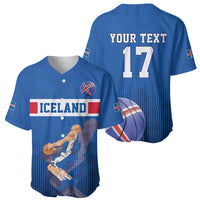 Iceland Basketball Custom Baseball Jersey Blue Style