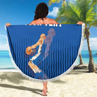 Iceland Basketball Custom Beach Blanket Blue Style
