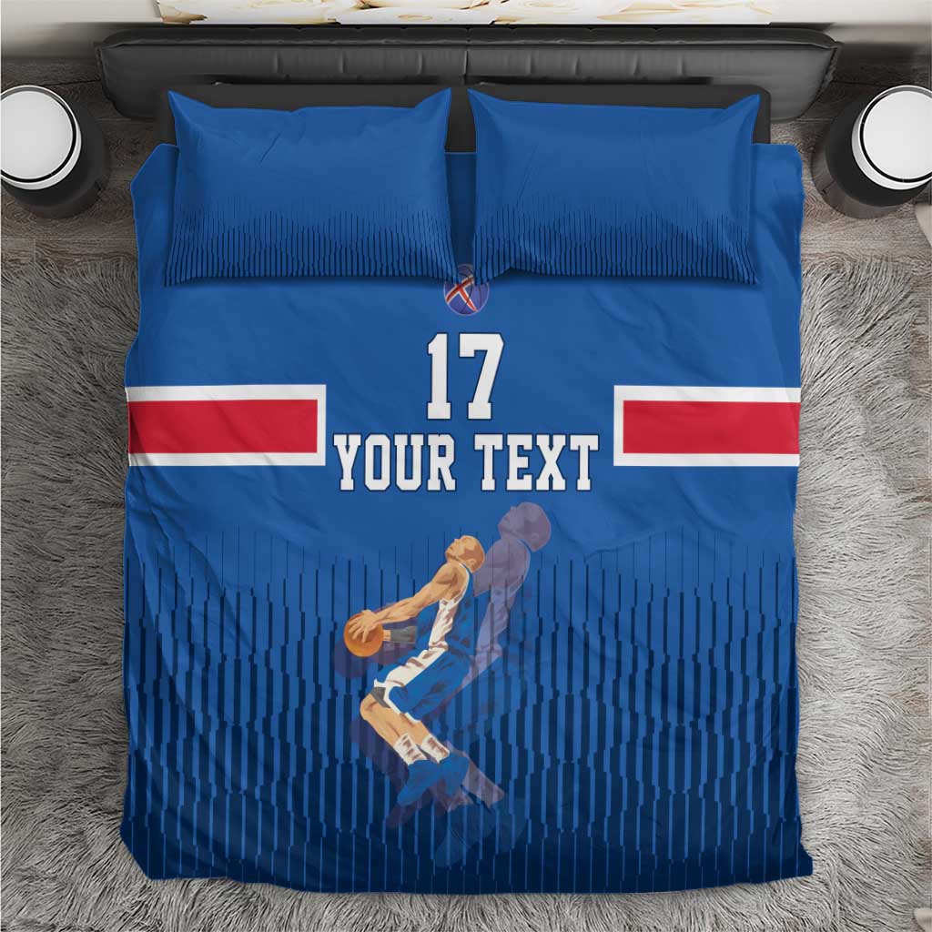 Iceland Basketball Custom Bedding Set Blue Style