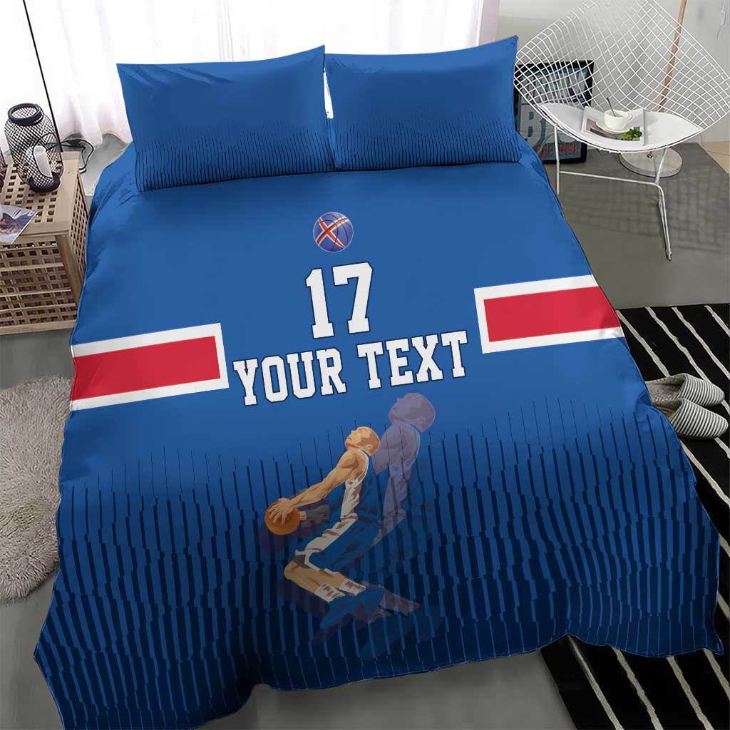 Iceland Basketball Custom Bedding Set Blue Style