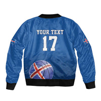 Iceland Basketball Custom Bomber Jacket Blue Style