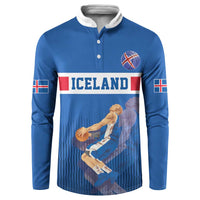Iceland Basketball Custom Button Sweatshirt Blue Style