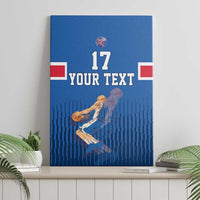 Iceland Basketball Custom Canvas Wall Art Blue Style