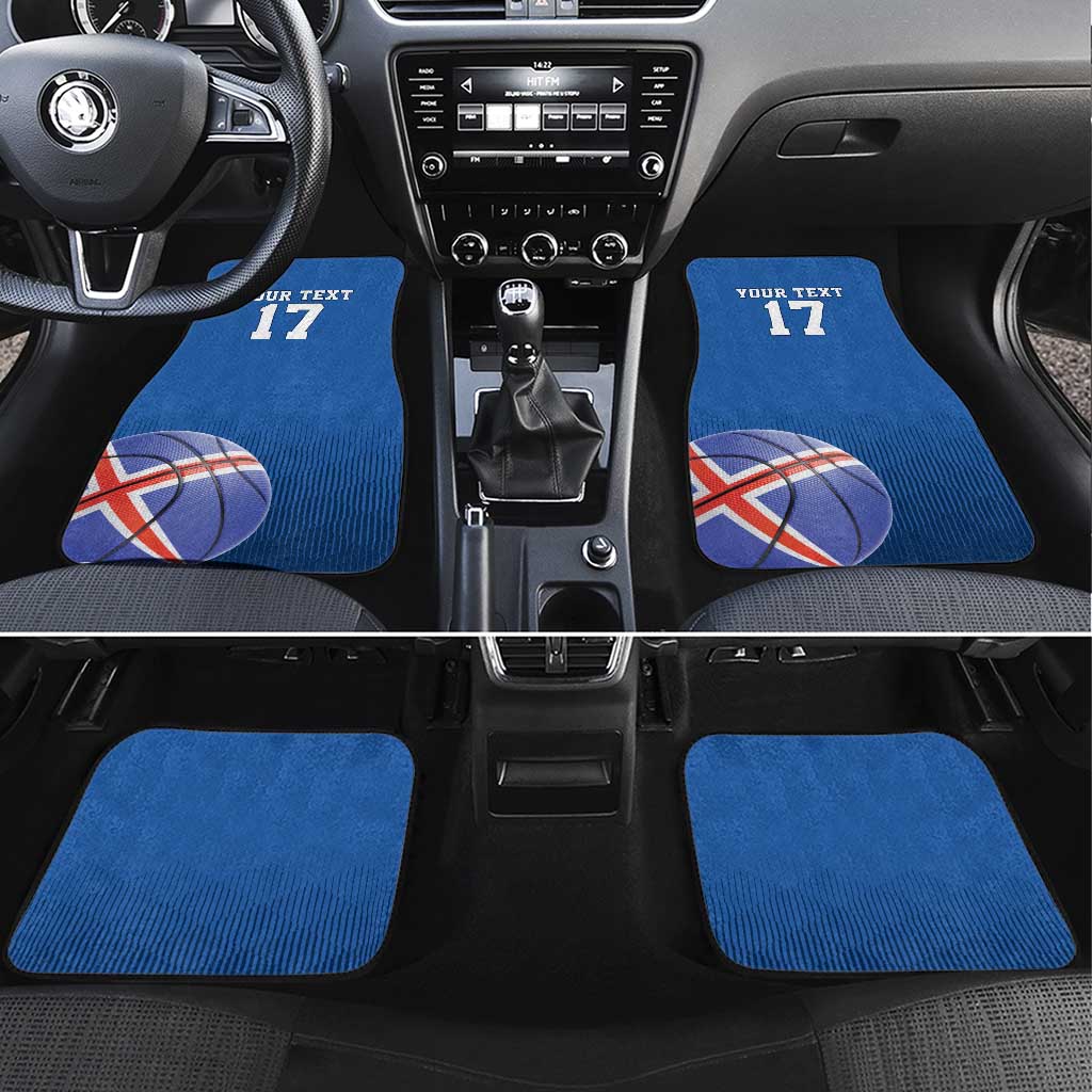 Iceland Basketball Custom Car Mats Blue Style
