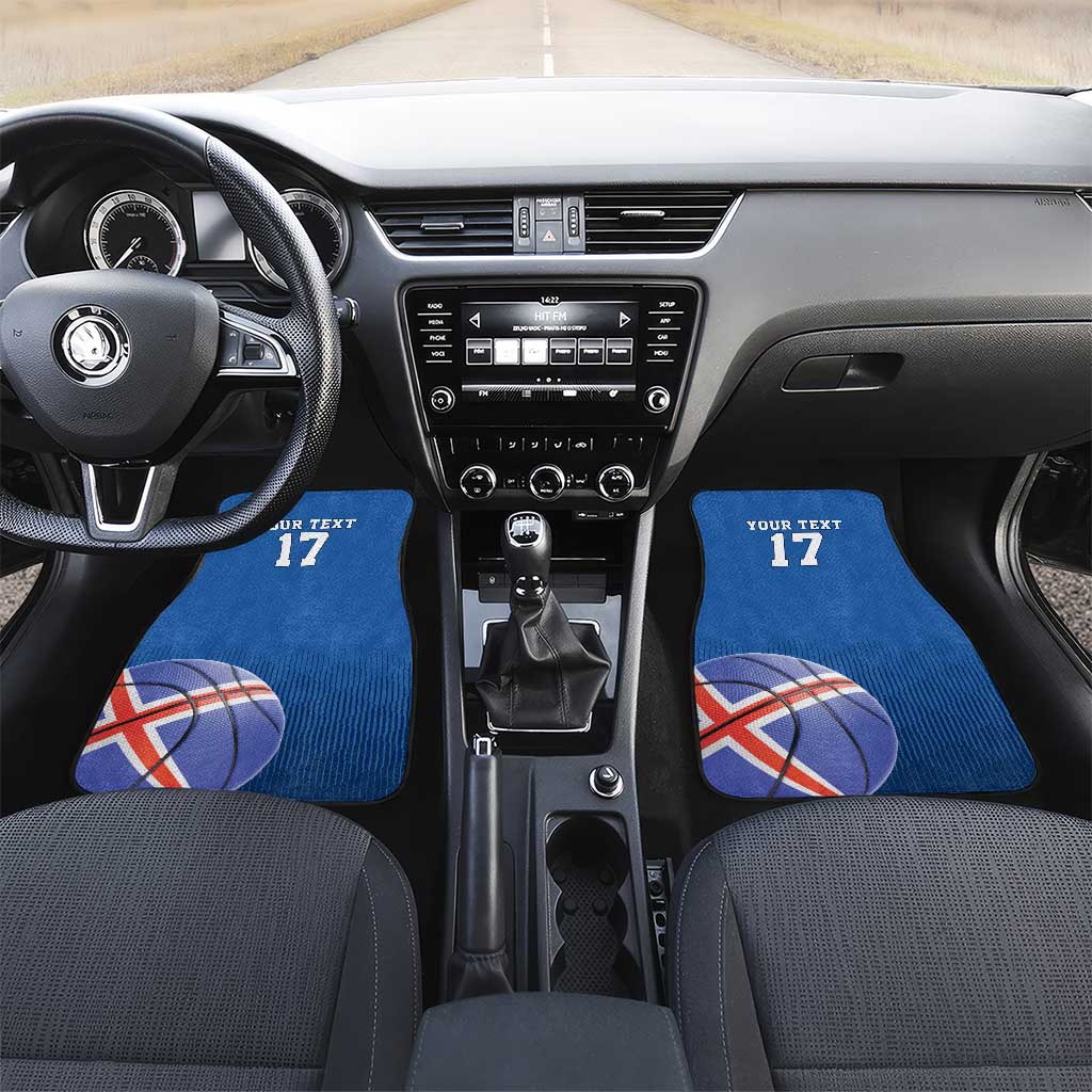 Iceland Basketball Custom Car Mats Blue Style
