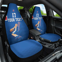 Iceland Basketball Custom Car Seat Cover Blue Style