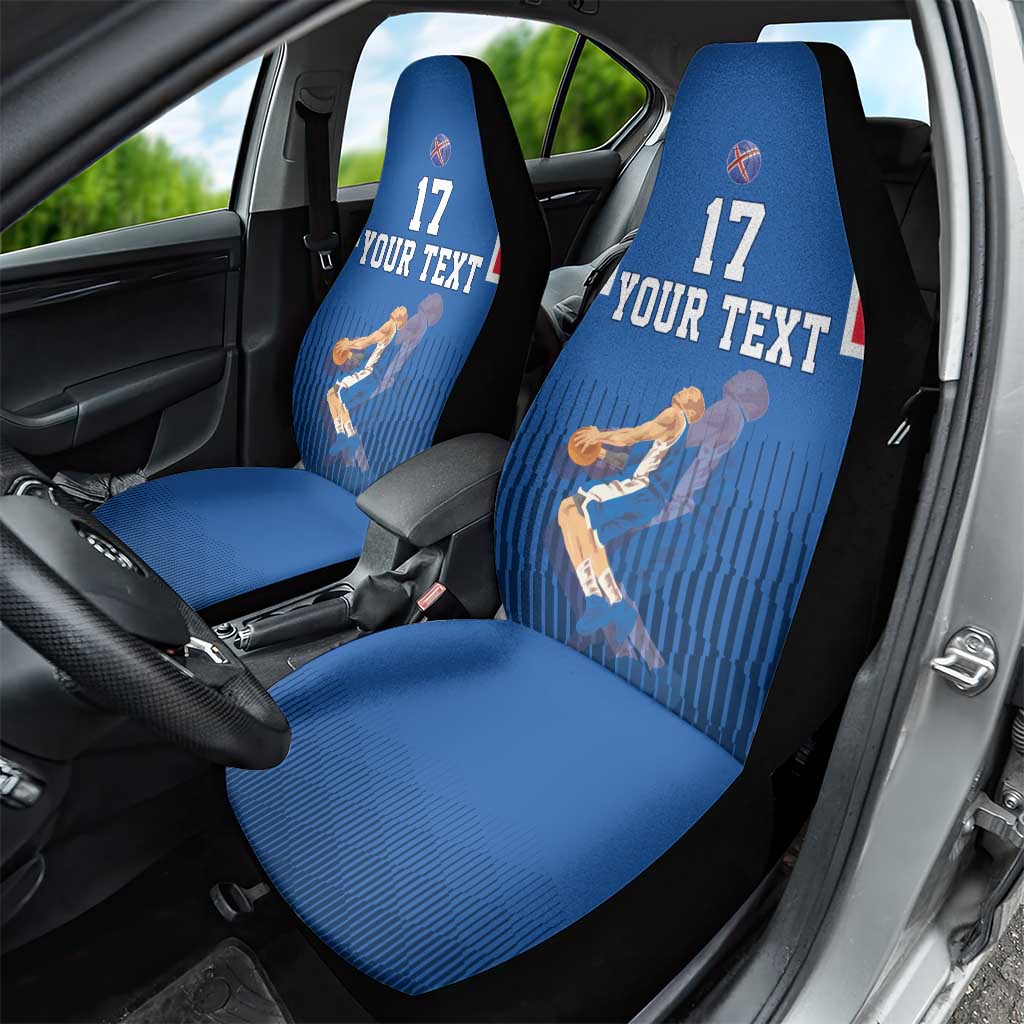 Iceland Basketball Custom Car Seat Cover Blue Style