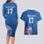 Iceland Basketball Custom Couples Matching Long Sleeve Bodycon Dress and Hawaiian Shirt Blue Style