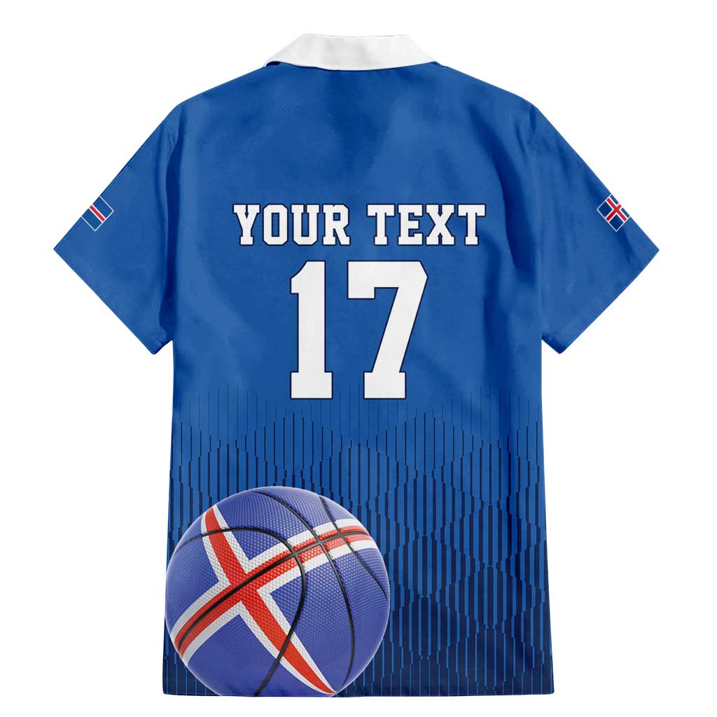 Iceland Basketball Custom Family Matching Mermaid Dress and Hawaiian Shirt Blue Style