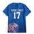 Iceland Basketball Custom Family Matching Off The Shoulder Long Sleeve Dress and Hawaiian Shirt Blue Style