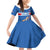 Iceland Basketball Custom Family Matching Off Shoulder Short Dress and Hawaiian Shirt Blue Style