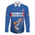 Iceland Basketball Custom Family Matching Puletasi and Hawaiian Shirt Blue Style