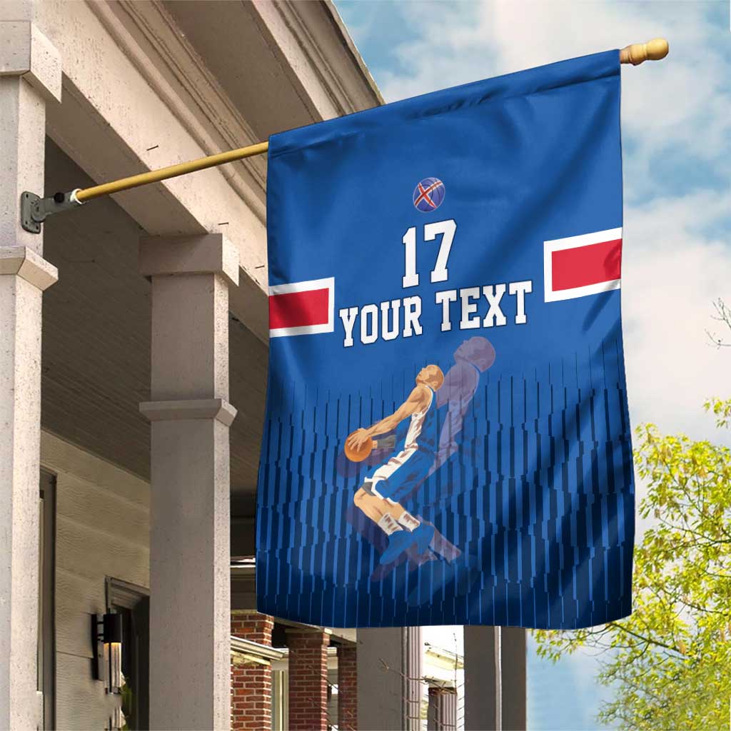 Iceland Basketball Custom Garden Flag Blue Style