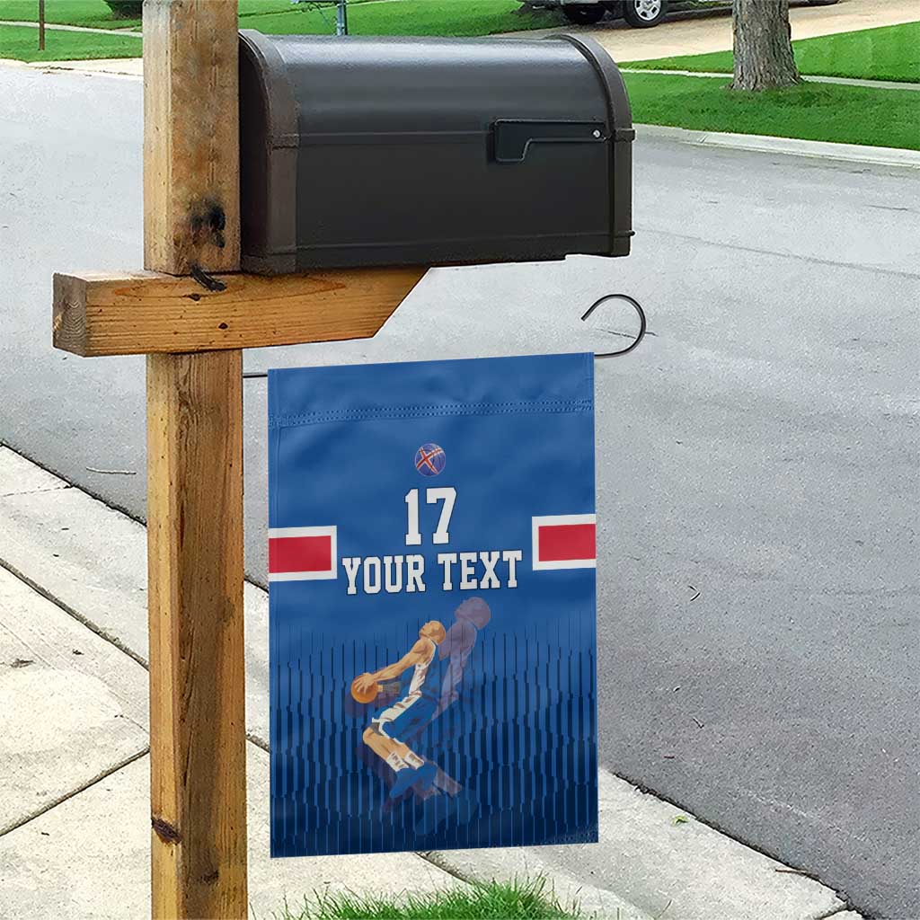 Iceland Basketball Custom Garden Flag Blue Style
