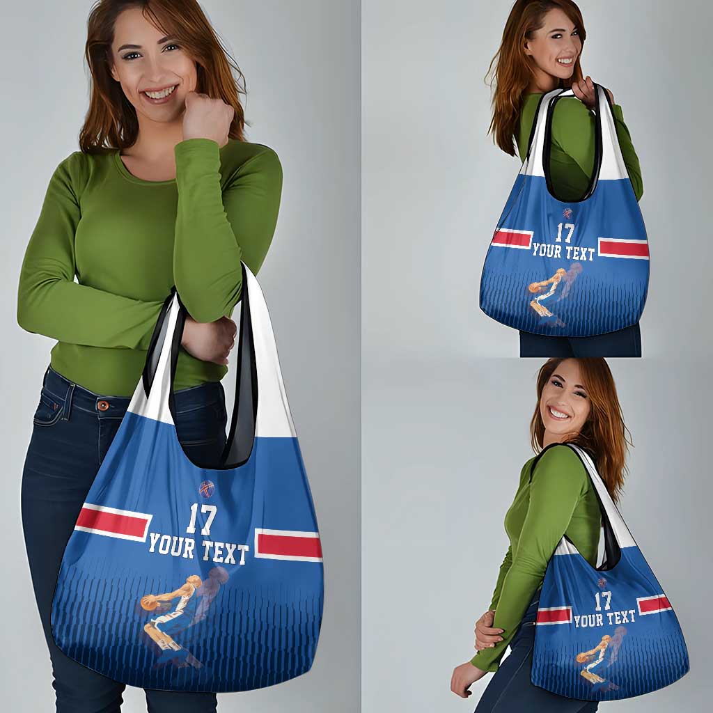 Iceland Basketball Custom Grocery Bag Blue Style