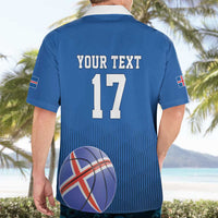 Iceland Basketball Custom Hawaiian Shirt Blue Style