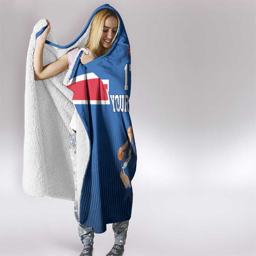 Iceland Basketball Custom Hooded Blanket Blue Style
