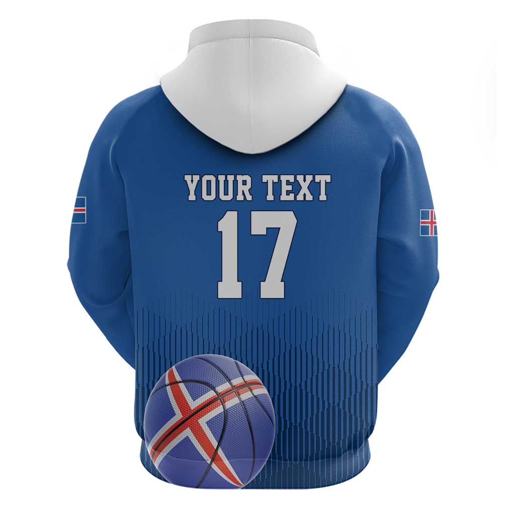 Iceland Basketball Custom Hoodie Blue Style