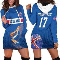Iceland Basketball Custom Hoodie Dress Blue Style