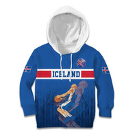 Iceland Basketball Custom Kid Hoodie Blue Style