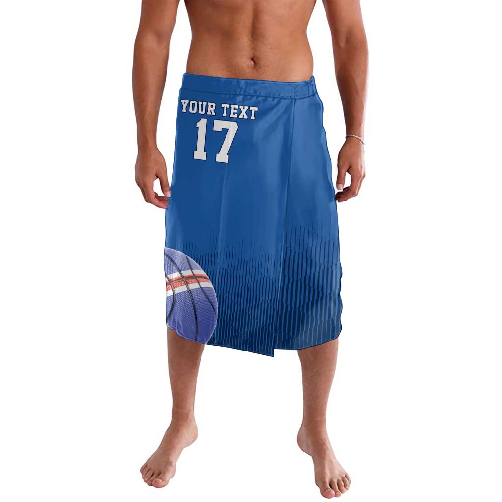 Iceland Basketball Custom Lavalava Blue Style