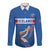 Iceland Basketball Custom Long Sleeve Button Shirt Blue Style