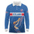 Iceland Basketball Custom Long Sleeve Polo Shirt Blue Style