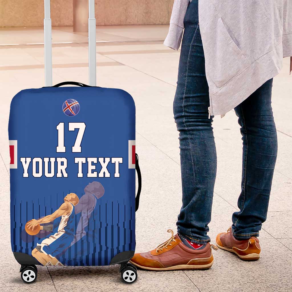 Iceland Basketball Custom Luggage Cover Blue Style