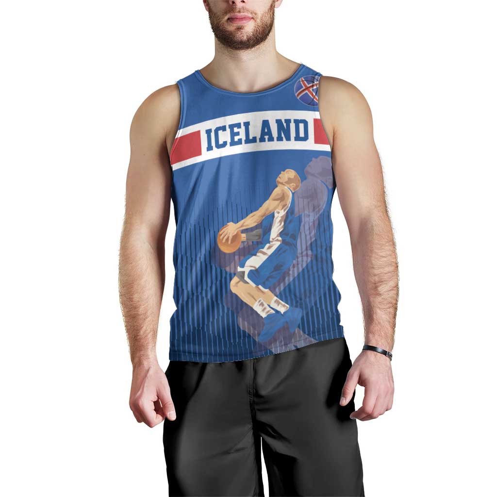 Iceland Basketball Custom Men Tank Top Blue Style