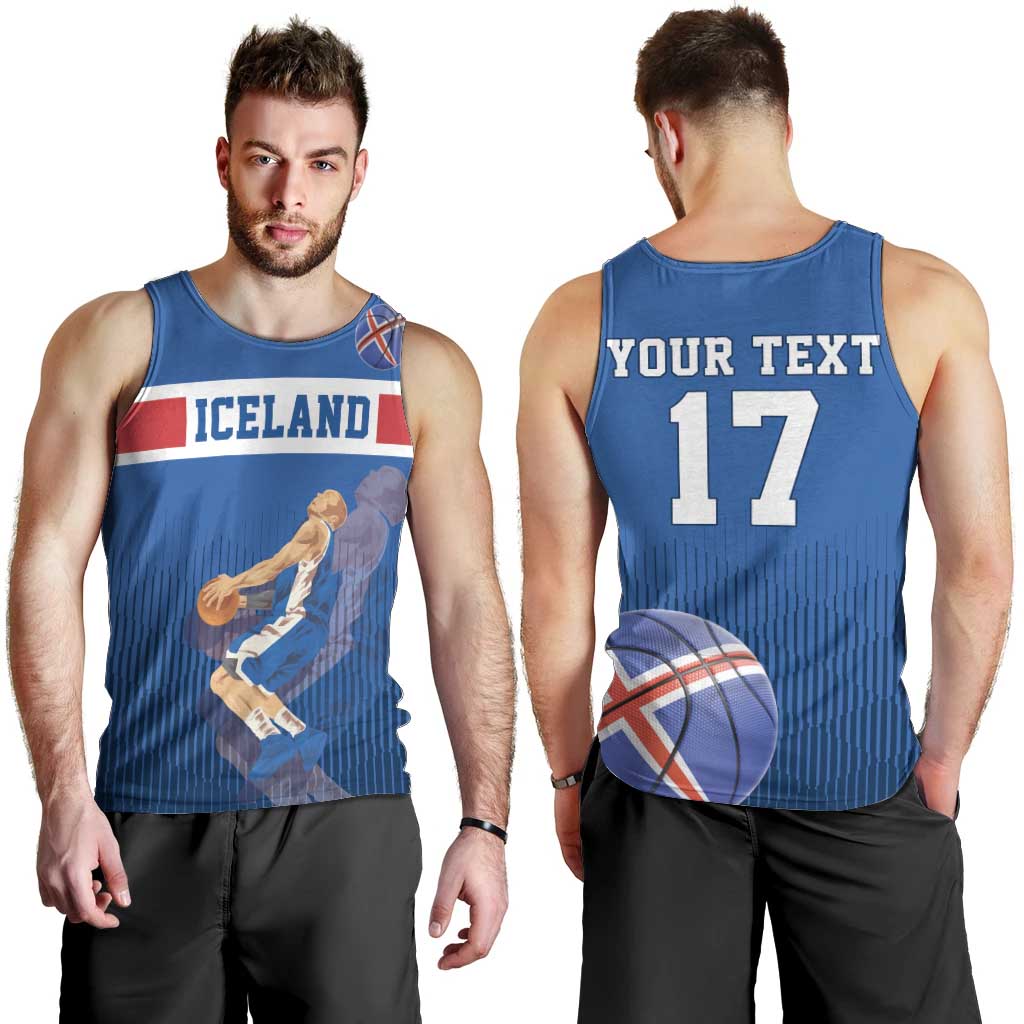 Iceland Basketball Custom Men Tank Top Blue Style