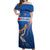 Iceland Basketball Custom Off Shoulder Maxi Dress Blue Style