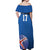 Iceland Basketball Custom Off Shoulder Maxi Dress Blue Style