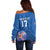 Iceland Basketball Custom Off Shoulder Sweater Blue Style