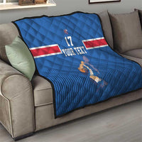 Iceland Basketball Custom Quilt Blue Style