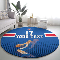 Iceland Basketball Custom Round Carpet Blue Style