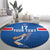 Iceland Basketball Custom Round Carpet Blue Style