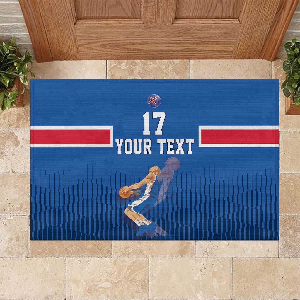 Iceland Basketball Custom Rubber Doormat Blue Style