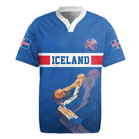 Iceland Basketball Custom Rugby Jersey Blue Style