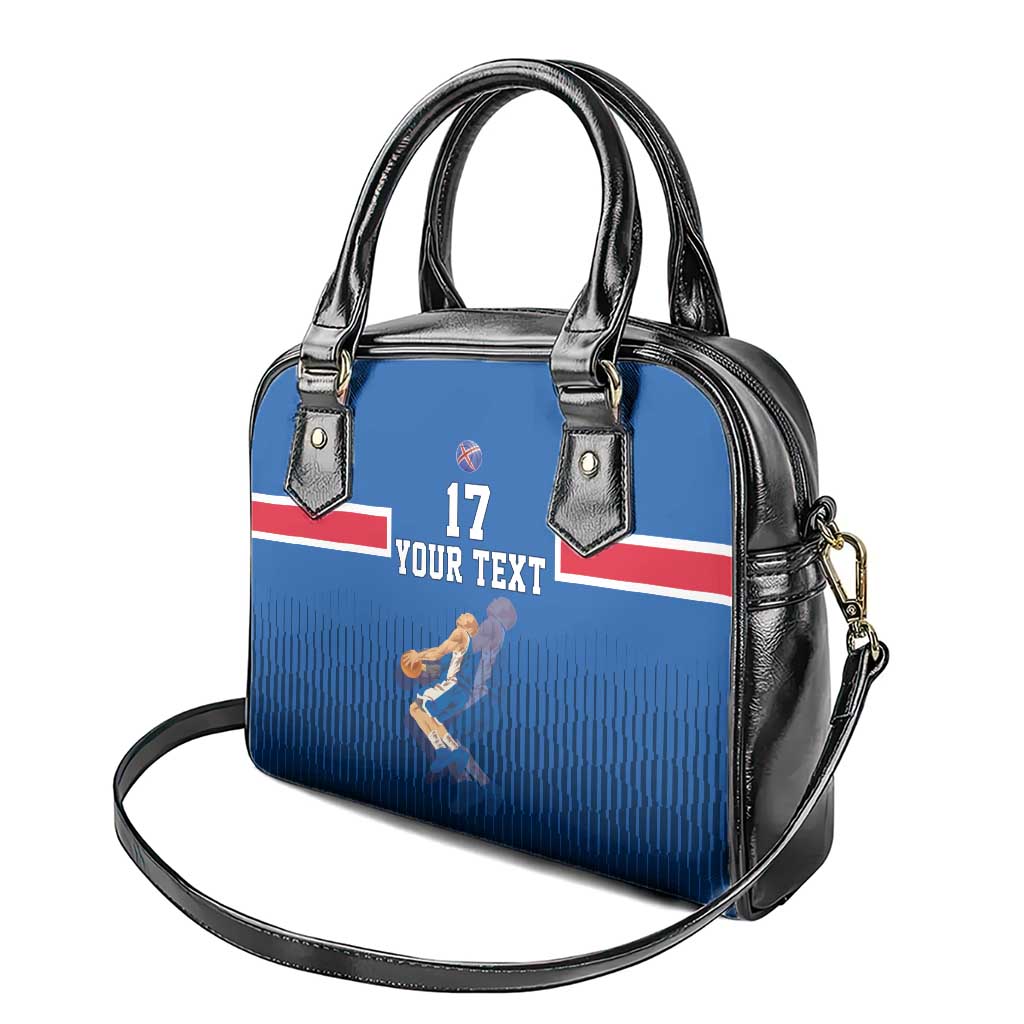Iceland Basketball Custom Shoulder Handbag Blue Style