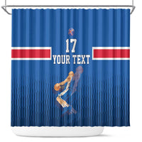Iceland Basketball Custom Shower Curtain Blue Style