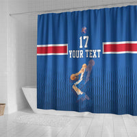 Iceland Basketball Custom Shower Curtain Blue Style