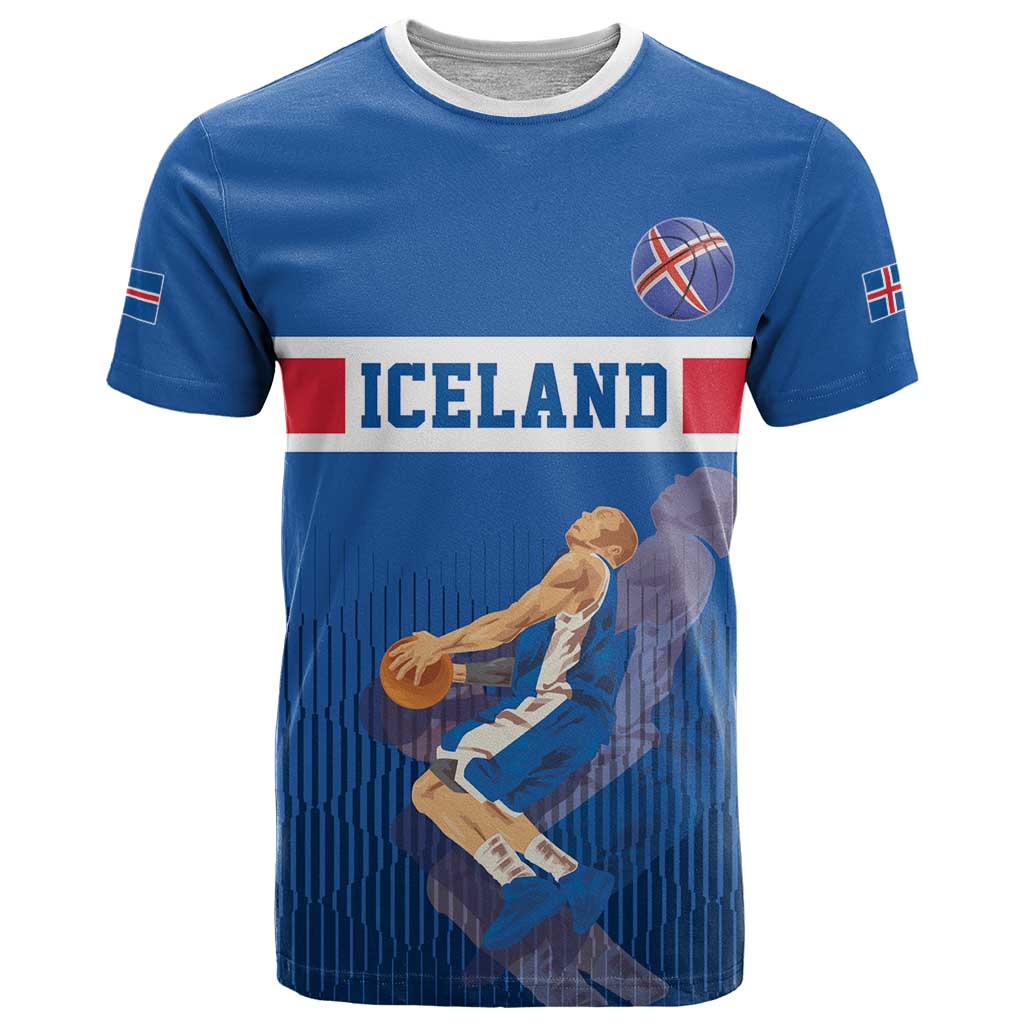 Iceland Basketball Custom T Shirt Blue Style