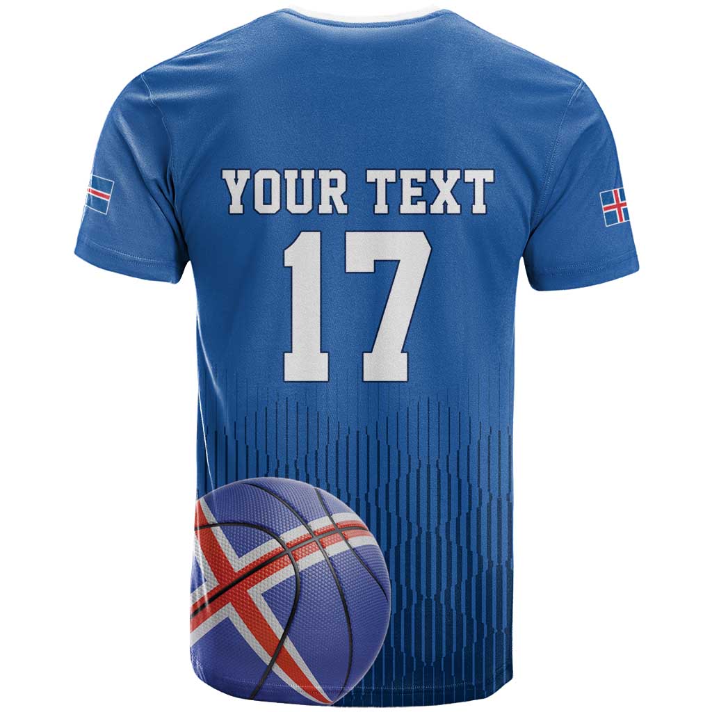Iceland Basketball Custom T Shirt Blue Style