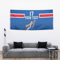 Iceland Basketball Custom Tapestry Blue Style