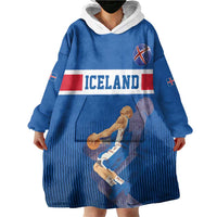 Iceland Basketball Custom Wearable Blanket Hoodie Blue Style