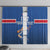 Iceland Basketball Custom Window Curtain Blue Style