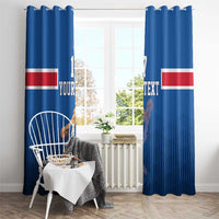 Iceland Basketball Custom Window Curtain Blue Style