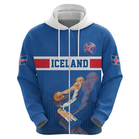 Iceland Basketball Custom Zip Hoodie Blue Style
