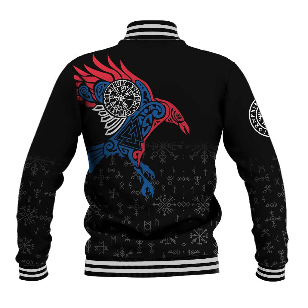 Iceland Viking Culture Baseball Jacket Norse Mythology Raven Tattoo